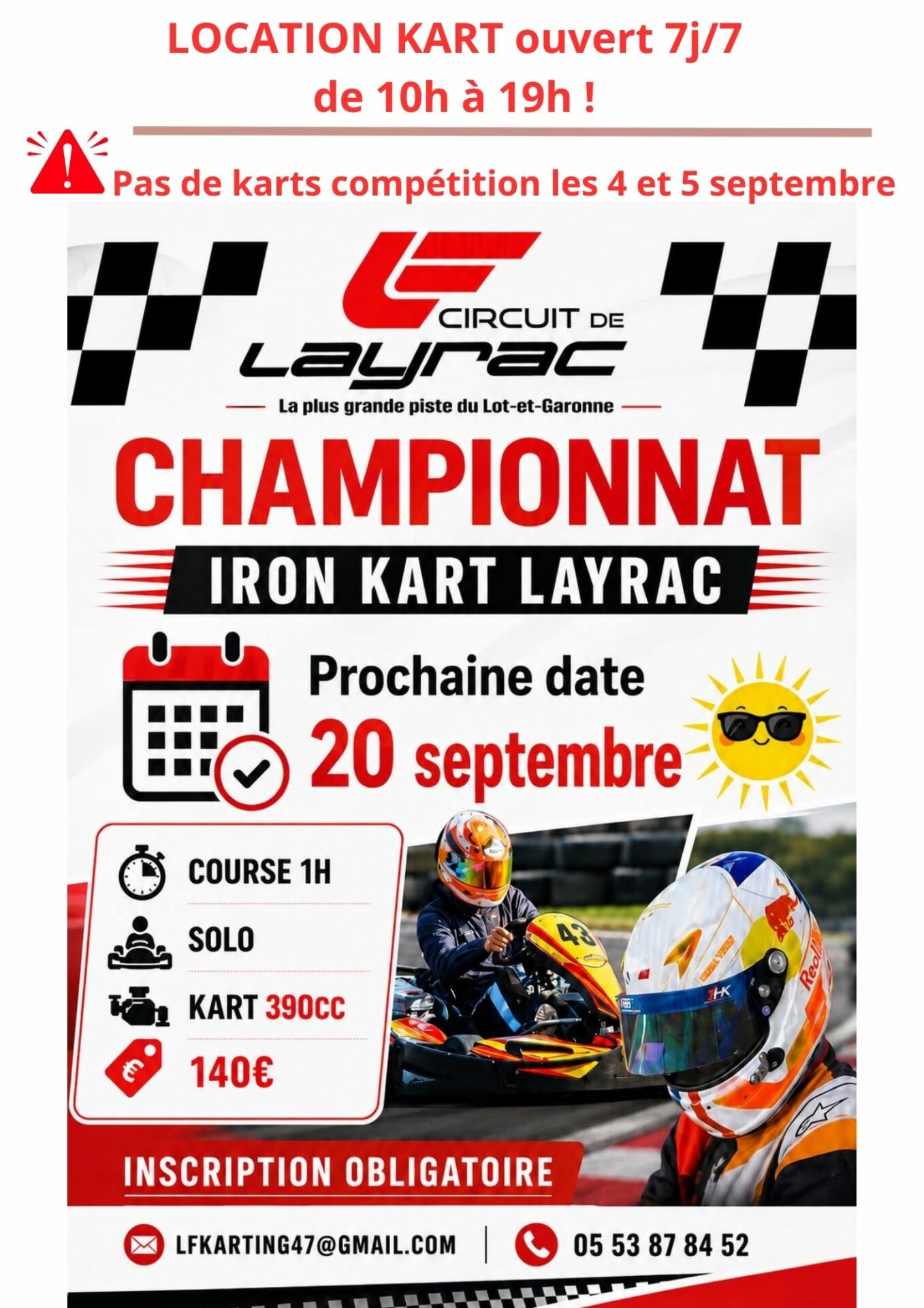 Activité de groupe Gers, Activité de groupe Lot-et-Garonne, Activité familiale Gers, Activité familiale Lot-et-Garonne, Compétition de kart Gers, Compétition de kart Lot-et-Garonne, Karting Gers Lot-et-Garonne, Karting Lot-et-Garonne, Location de kart Gers, Location de kart Lot-et-Garonne