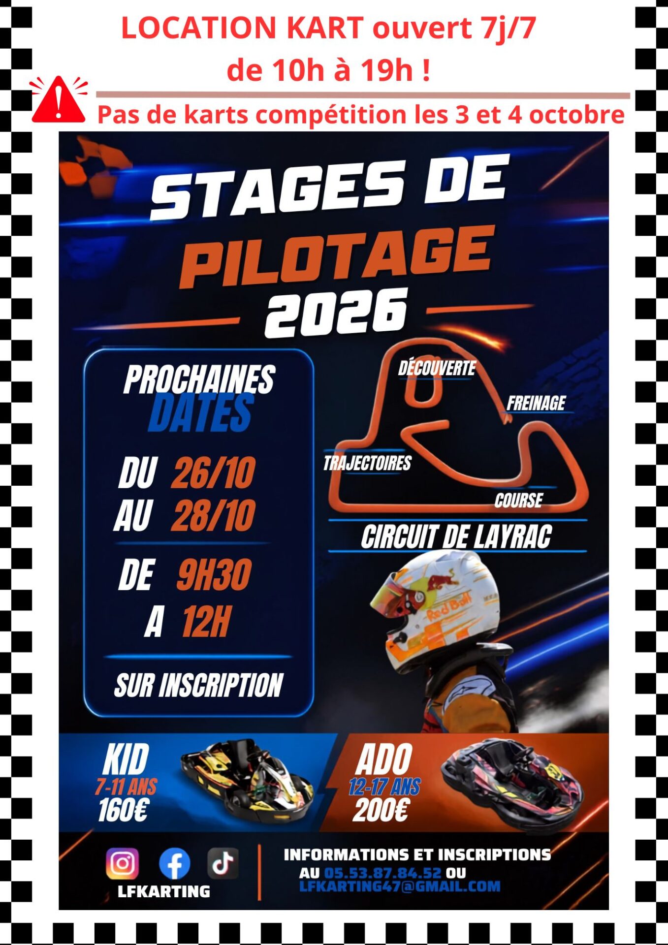 Activité de groupe Gers, Activité de groupe Lot-et-Garonne, Activité familiale Gers, Activité familiale Lot-et-Garonne, Compétition de kart Gers, Compétition de kart Lot-et-Garonne, Karting Gers Lot-et-Garonne, Karting Lot-et-Garonne, Location de kart Gers, Location de kart Lot-et-Garonne