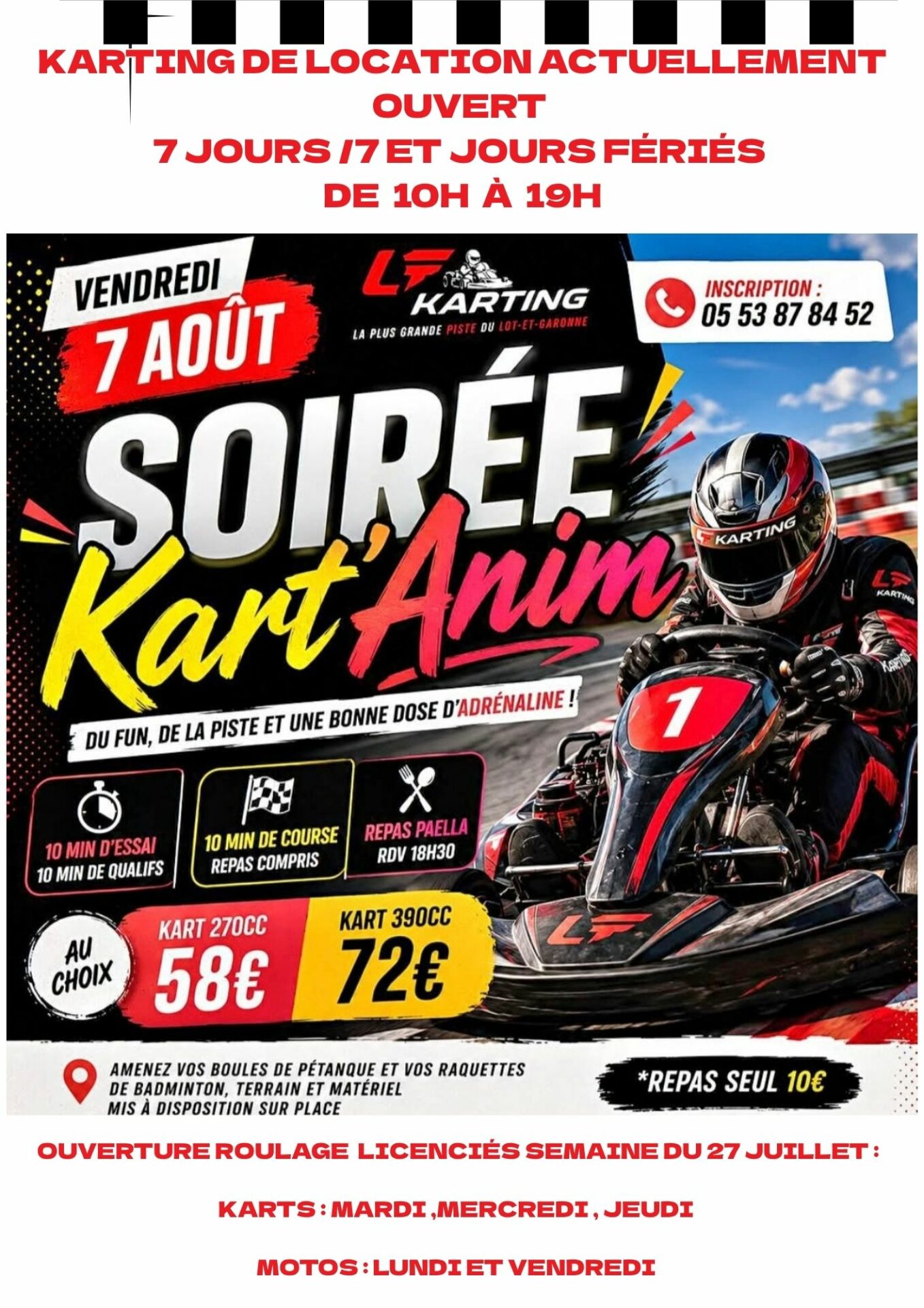 Activité de groupe Gers, Activité de groupe Lot-et-Garonne, Activité familiale Gers, Activité familiale Lot-et-Garonne, Compétition de kart Gers, Compétition de kart Lot-et-Garonne, Karting Gers Lot-et-Garonne, Karting Lot-et-Garonne, Location de kart Gers, Location de kart Lot-et-Garonne